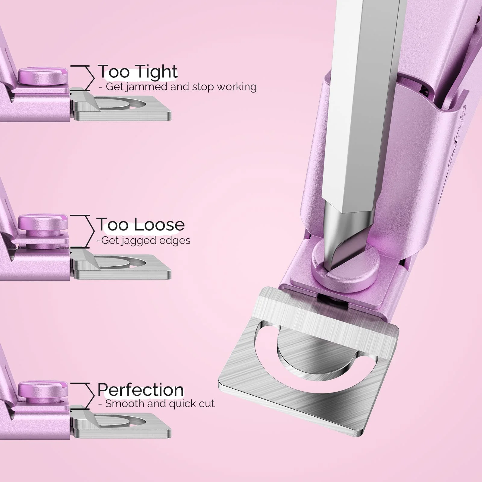 Acrylic Nail Clipper 4 in 1 Kit Pink - Image 5