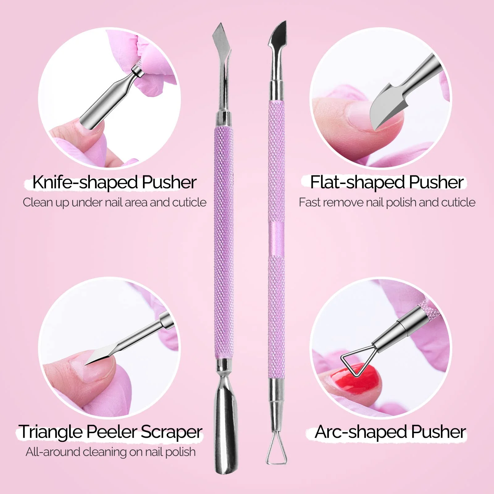 Acrylic Nail Clipper 4 in 1 Kit Pink - Image 7