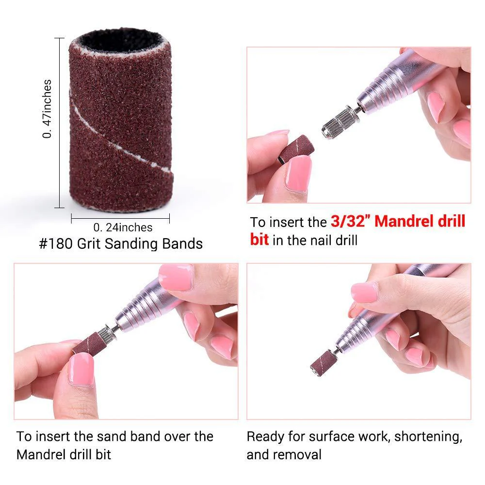 Colorful 100pcs Professional Sanding Bands With Mandrel Drill Bit - Image 6