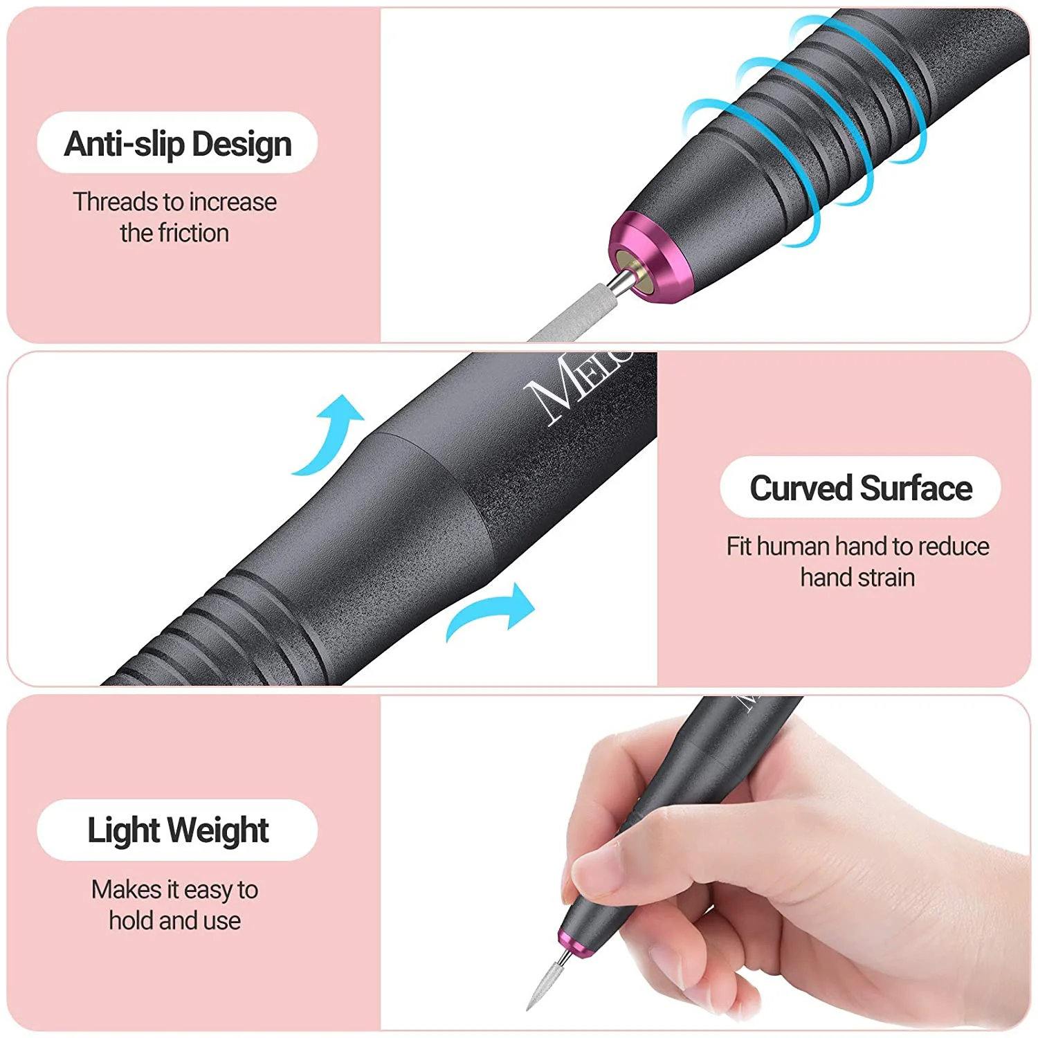 Silvia(PC150C) Pen-Shaped Portable USB Nail Drill 20,000RPM - Image 10