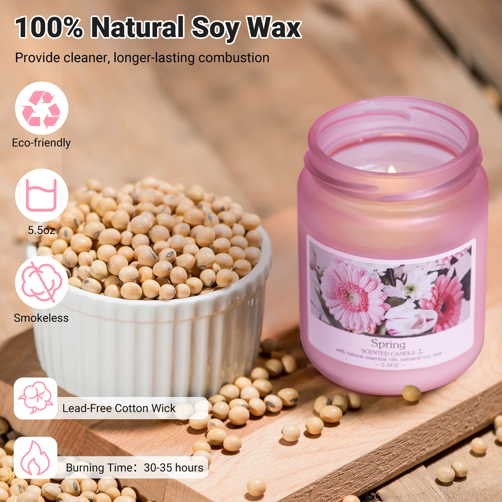 Spring Scented Candle Gift Set (4 Jars) - Image 3